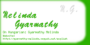 melinda gyarmathy business card